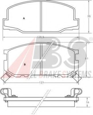 Тормозные колодки abs 36175