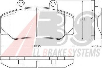 Тормозные колодки A.B.S. 36177