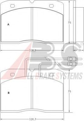 Тормозные колодки A.B.S. 36180