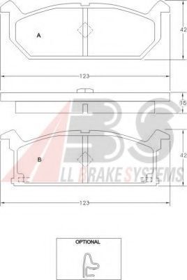 Тормозные колодки A.B.S. 36189