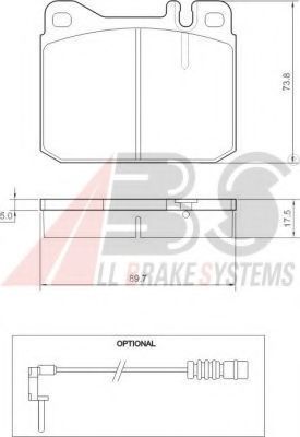 Тормозные колодки A.B.S. 36418
