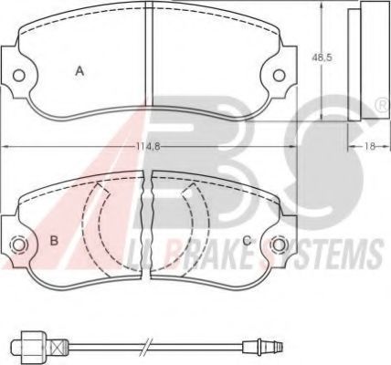 Тормозные колодки A.B.S. 36448