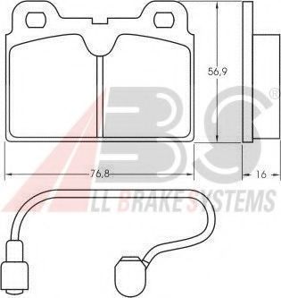 Тормозные колодки abs 36468