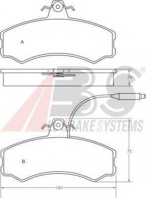 Тормозные колодки A.B.S. 36470