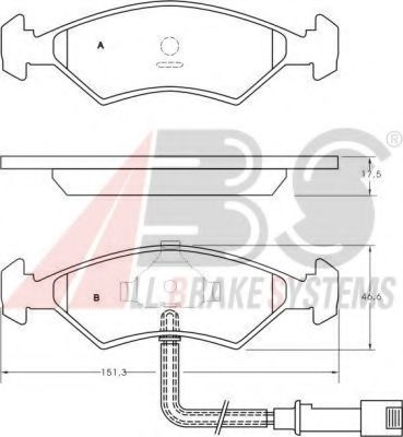 Тормозные колодки A.B.S. 36485