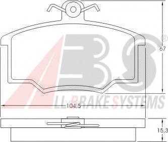 Тормозные колодки A.B.S. 36532