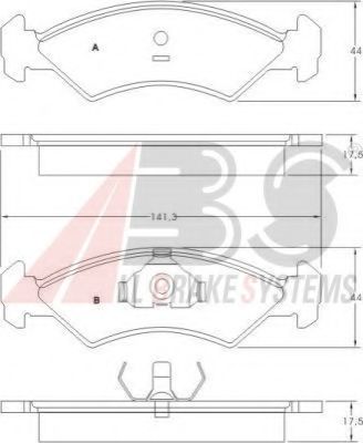 Тормозные колодки A.B.S. 36534