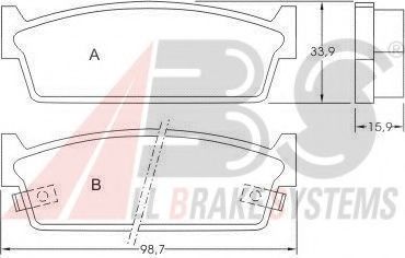 Тормозные колодки A.B.S. 36617