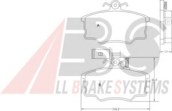 Тормозные колодки A.B.S. 36631