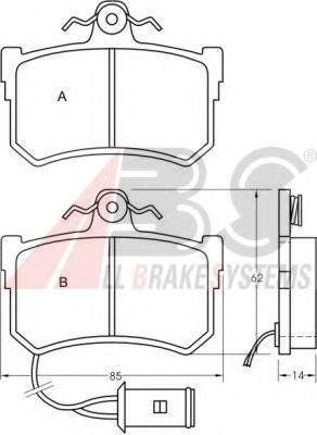 Тормозные колодки A.B.S. 36645