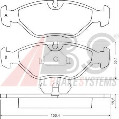 Тормозные колодки A.B.S. 36698