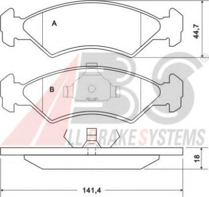 Тормозные колодки A.B.S. 36707
