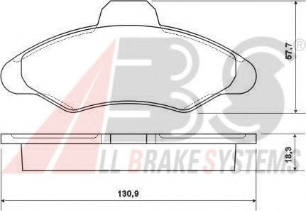 Тормозные колодки A.B.S. 36709