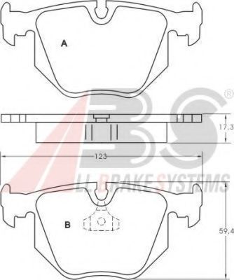Тормозные колодки A.B.S. 36715