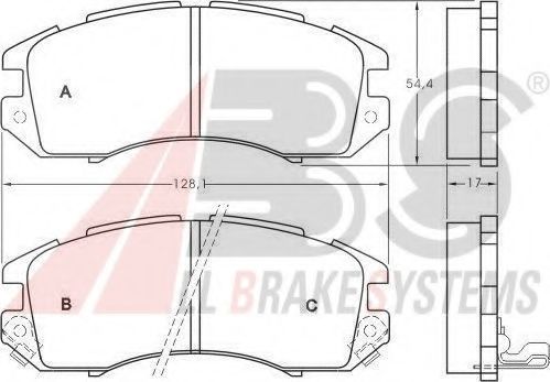 Тормозные колодки A.B.S. 36720