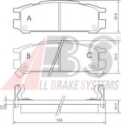 Тормозные колодки A.B.S. 36721