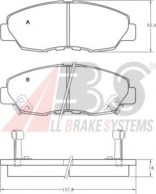Тормозные колодки A.B.S. 36722