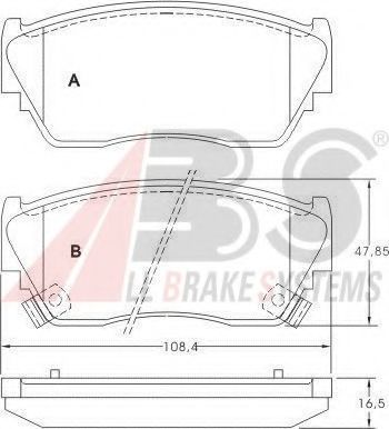 Тормозные колодки A.B.S. 36728