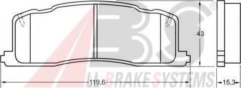Тормозные колодки A.B.S. 36734