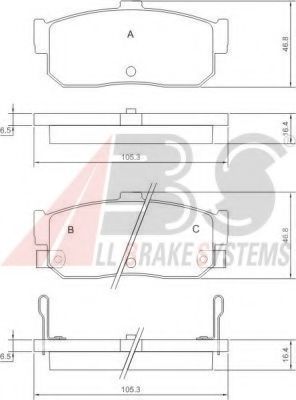 Тормозные колодки A.B.S. 36742