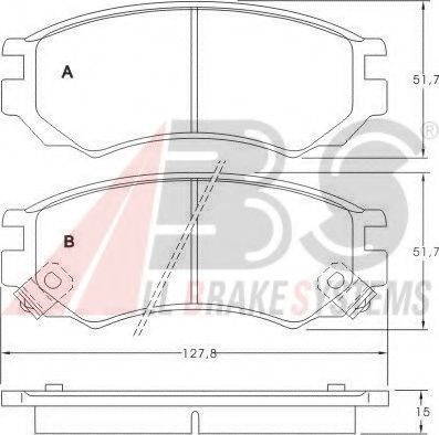 Тормозные колодки A.B.S. 36743