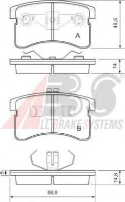 Тормозные колодки A.B.S. 36745