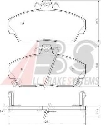 Тормозные колодки A.B.S. 36746