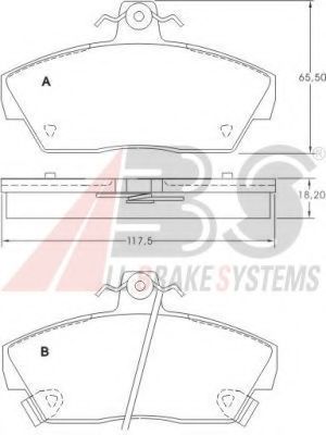 Тормозные колодки A.B.S. 36747