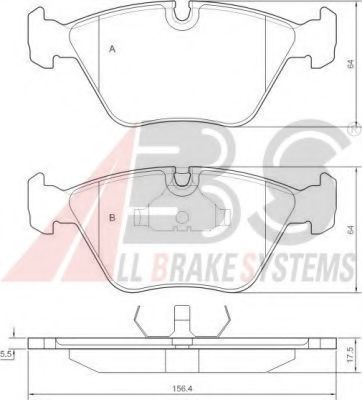 Тормозные колодки A.B.S. 36755