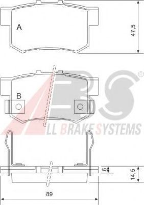 Тормозные колодки A.B.S. 36758