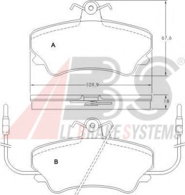 Тормозные колодки A.B.S. 36768