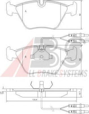 Тормозные колодки A.B.S. 36774