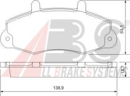 Тормозные колодки A.B.S. 36775