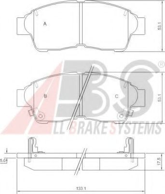 Тормозные колодки A.B.S. 36777