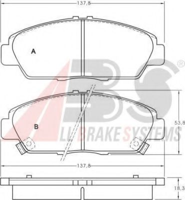 Тормозные колодки A.B.S. 36780