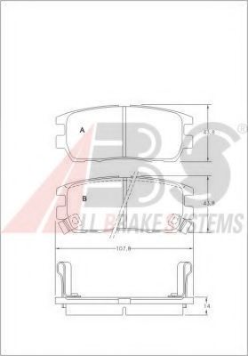 Тормозные колодки A.B.S. 36781