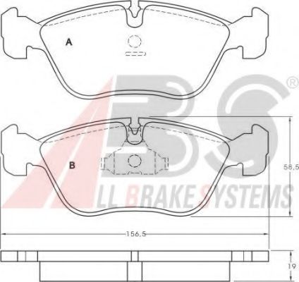 Тормозные колодки A.B.S. 36783