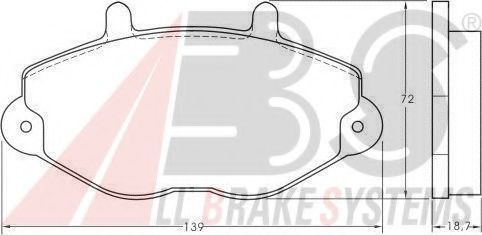 Тормозные колодки A.B.S. 36785