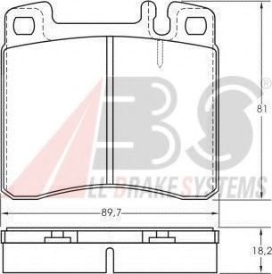 Тормозные колодки A.B.S. 36786