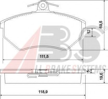 Тормозные колодки A.B.S. 36789