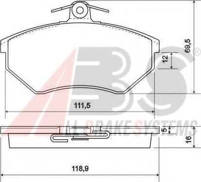 Тормозные колодки A.B.S. 36790