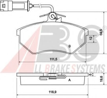 Тормозные колодки A.B.S. 36791