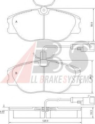 Тормозные колодки A.B.S. 36800