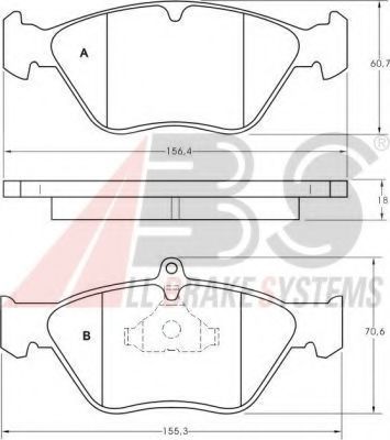 Тормозные колодки A.B.S. 36805