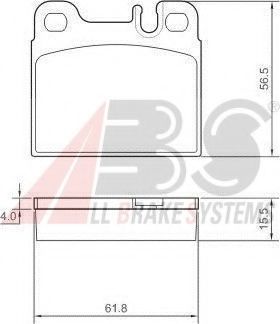 Тормозные колодки A.B.S. 36810
