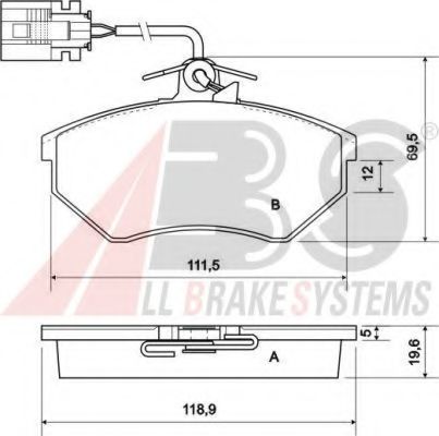 Тормозные колодки A.B.S. 36811