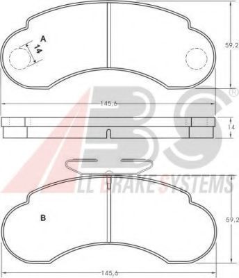 Тормозные колодки A.B.S. 36828