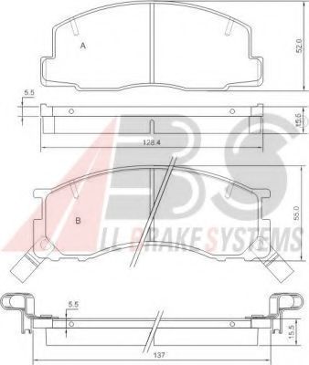 Тормозные колодки A.B.S. 36829