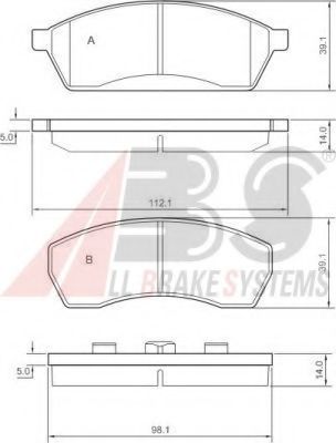 Тормозные колодки A.B.S. 36830
