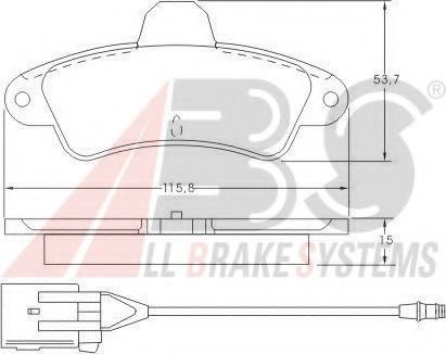 Тормозные колодки A.B.S. 36845
